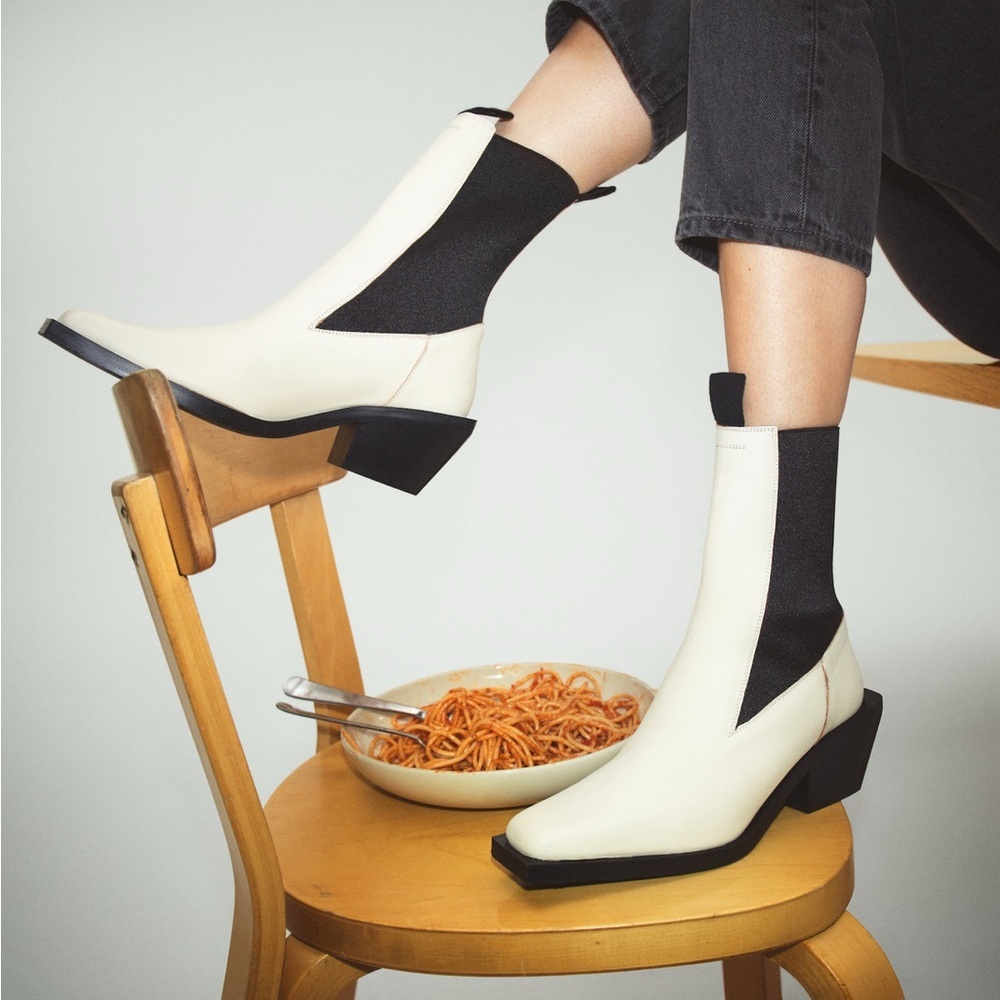 ATP Apollosa Leather Heeled Chelsea Western Style Boots